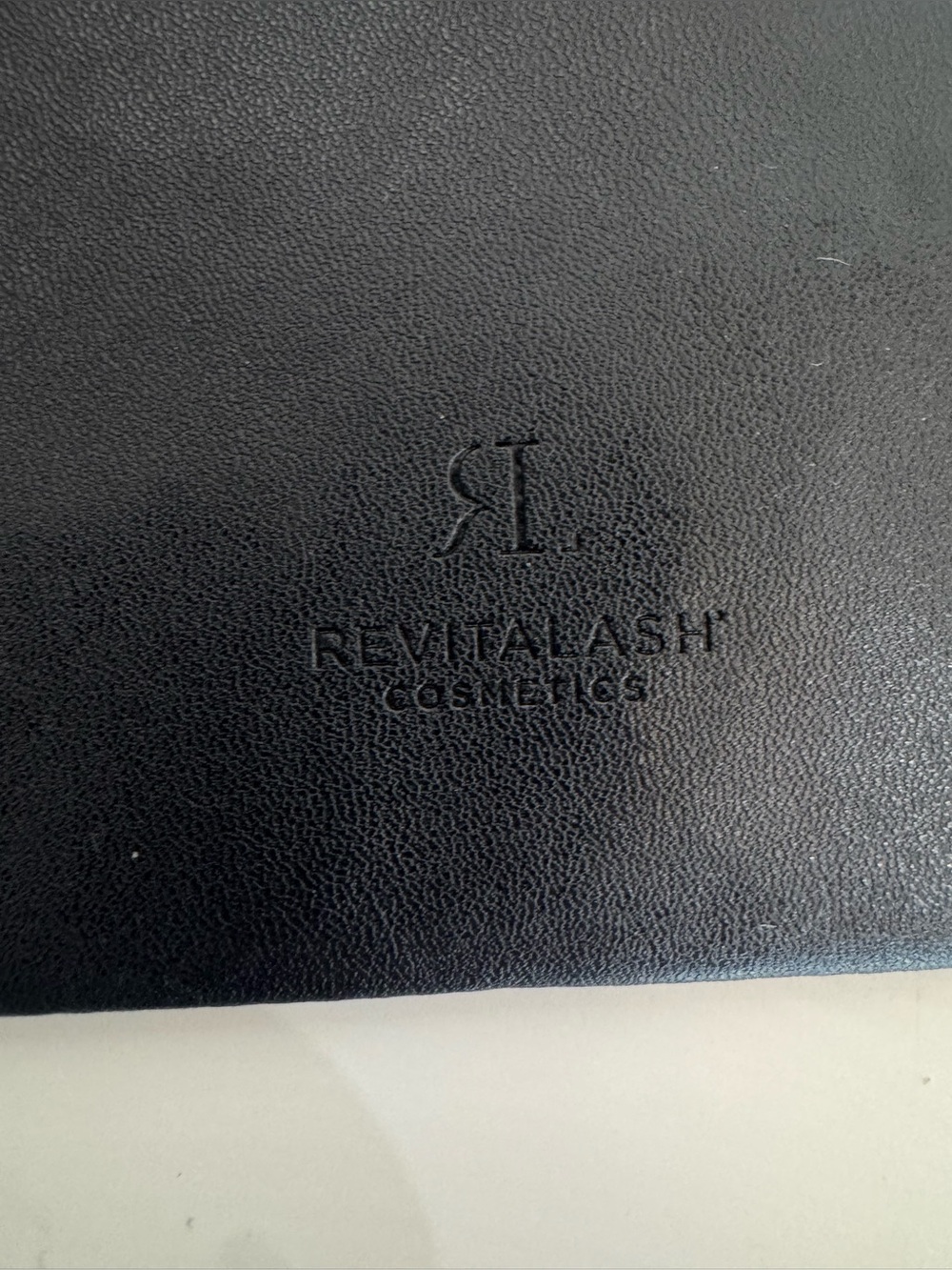 RevitaLash Cosmetics Black Faux Leather Zipper Cosmetic Makeup Travel Pouch Bag - Picture 3 of 6